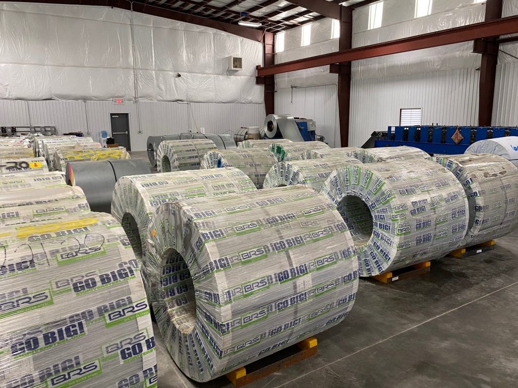 domestic steel coil inventory at CSM warehouse