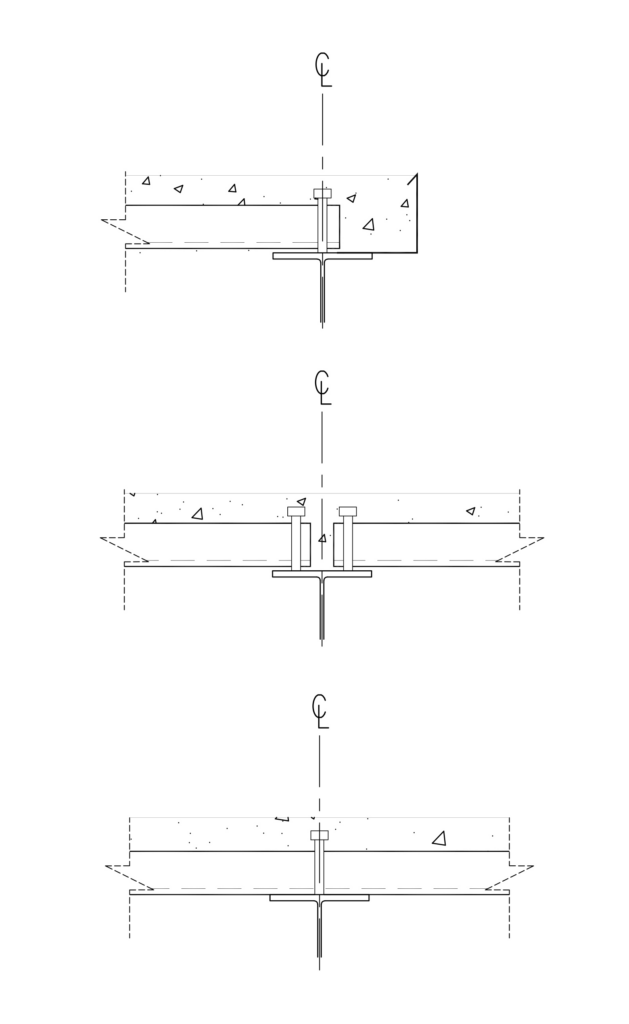 diagram showing sheer studs attachment type for metal decking