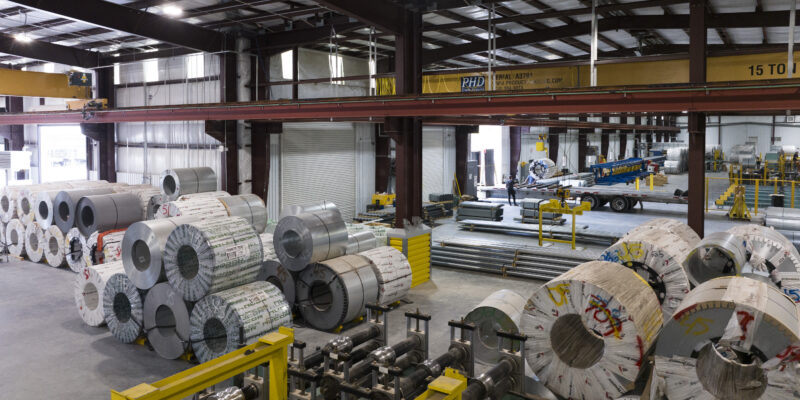 Metal Deck production warehouse.