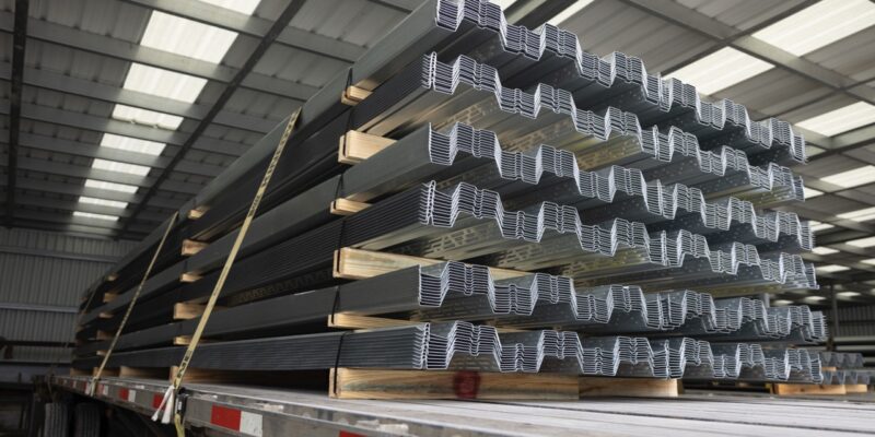 steel deck on trailer